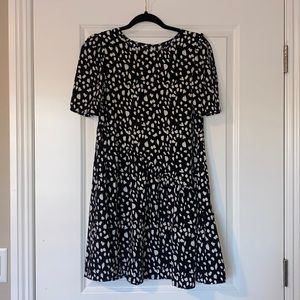 80’s puff sleeve baby doll dress